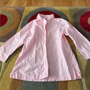 Lauren Ralph Lauren Light Pink Button Down Pajama Shirt Sleepwear Preppy Small